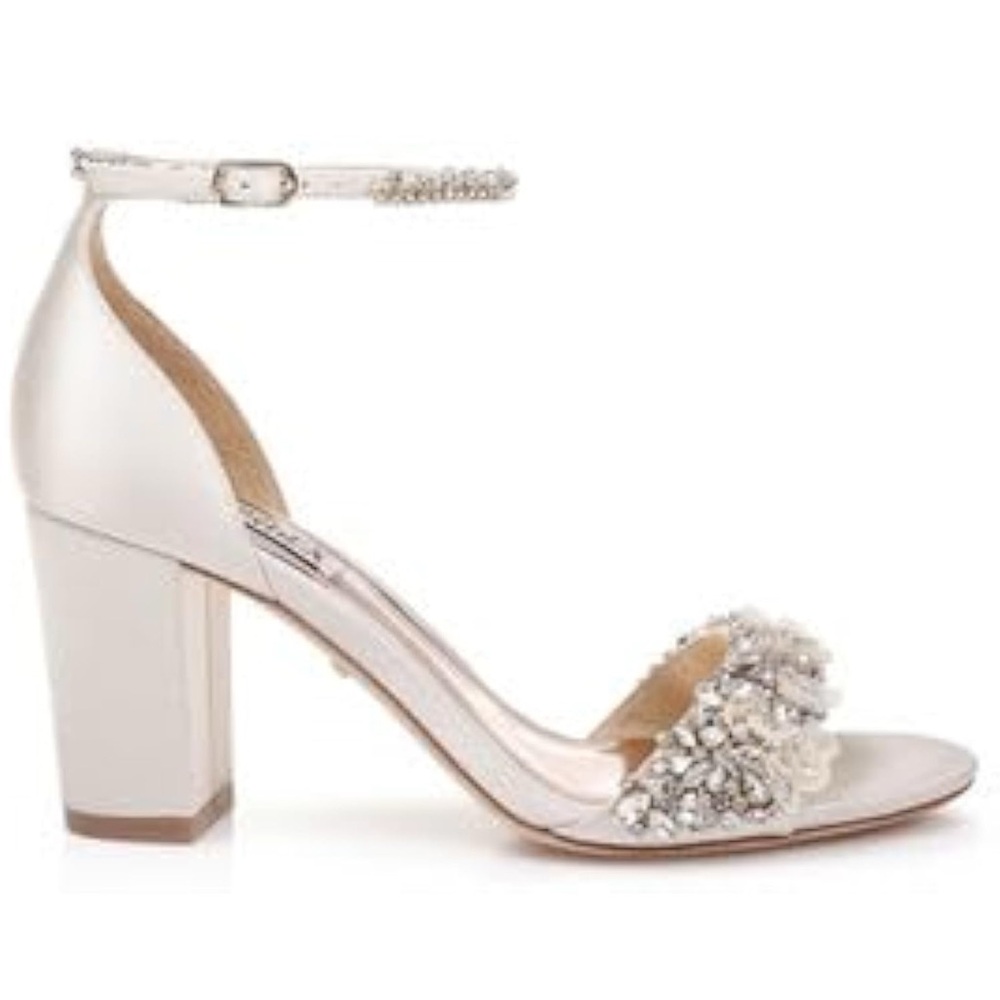 Elegant Gold Block Heel Sandals